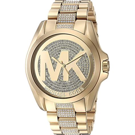 michael kors watch mk 6487|Michael Kors Gold Bradshaw MK Logo Crystal Glitz Ladies .